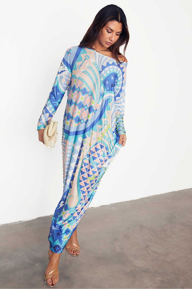 NEVER FULLY DRESSED Blue Tropical Lagoon Jem Dress