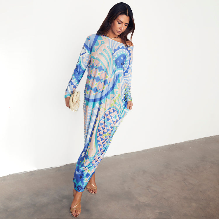 NEVER FULLY DRESSED Blue Tropical Lagoon Jem Dress
