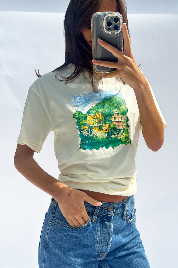 NEVER FULLY DRESSED Cream Scenery T-Shirt