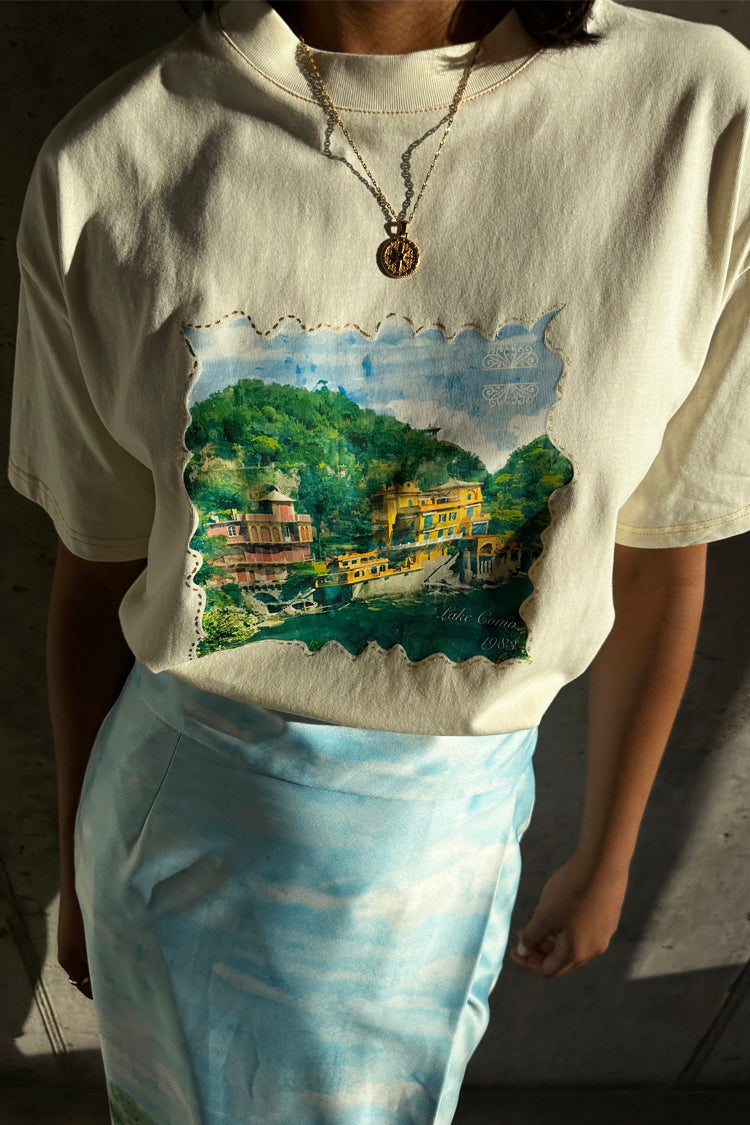 NEVER FULLY DRESSED Cream Scenery T-Shirt