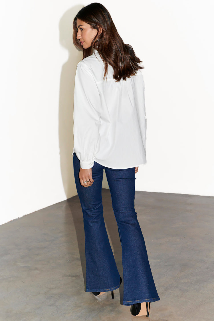 NEVER FULLY DRESSED White Gabbie Shirt With NFD Pocket