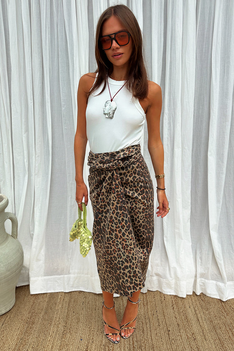  Leopard Lucia Denim Jaspre Skirt