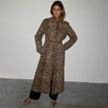 NEVER FULLY DRESSED Lucia Leopard Denim 55 Coat