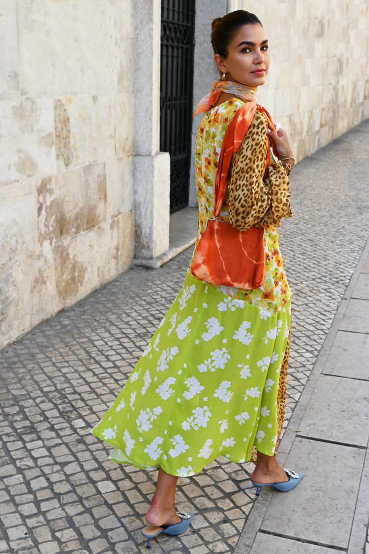 NEVER FULLY DRESSED Floral And Leopard Blair Dress Petite