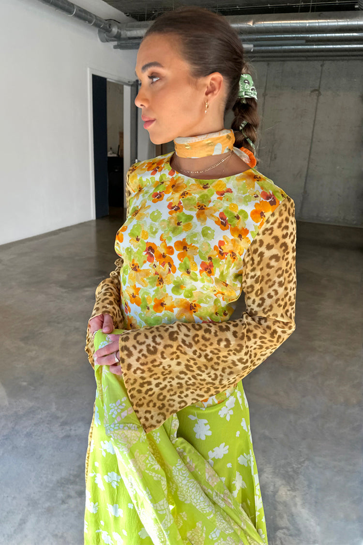 NEVER FULLY DRESSED Floral And Leopard Blair Dress Petite
