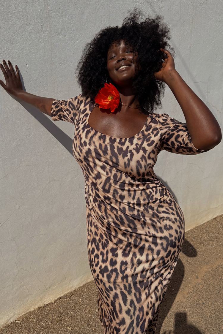 NEVER FULLY DRESSED Leopard Iris Dress