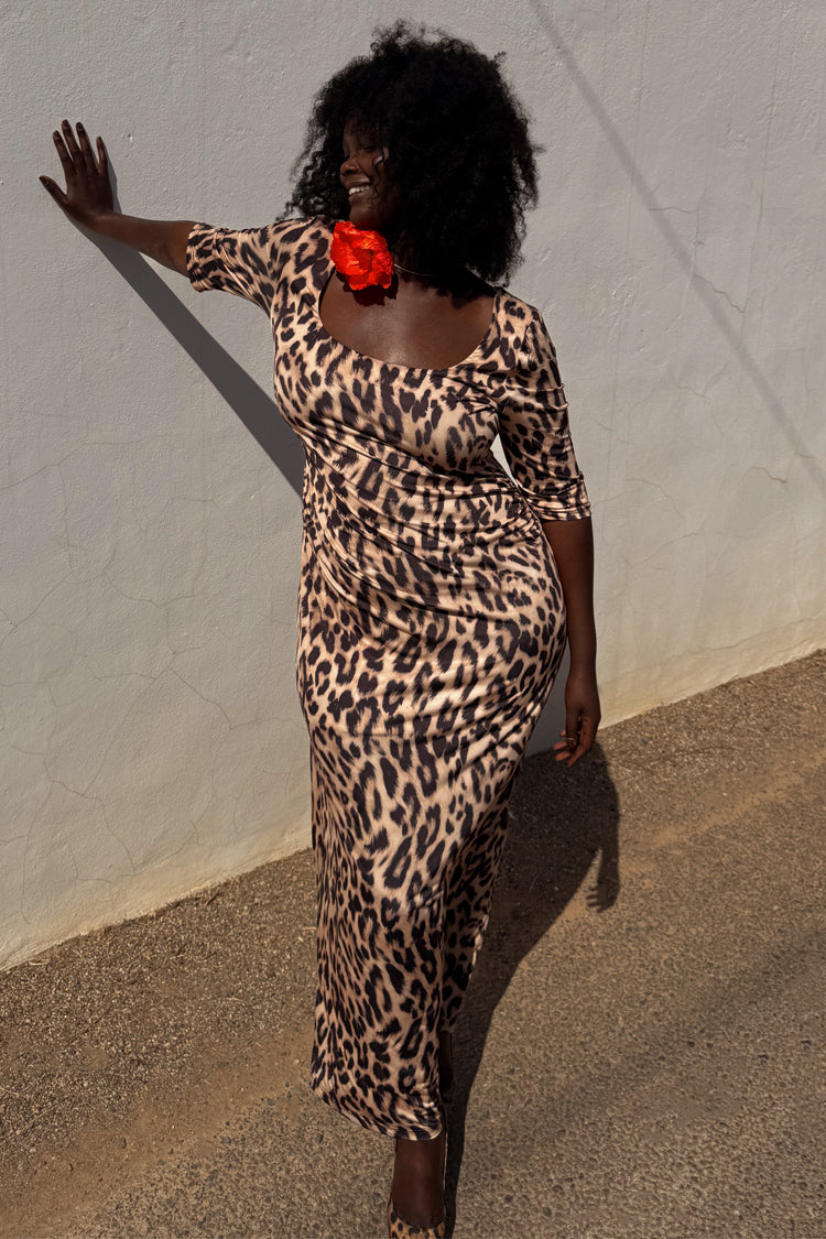 NEVER FULLY DRESSED Leopard Iris Dress