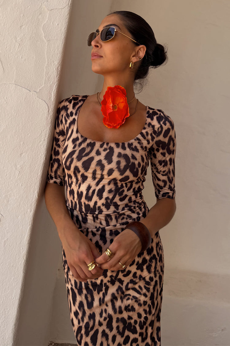 NEVER FULLY DRESSED Leopard Iris Dress