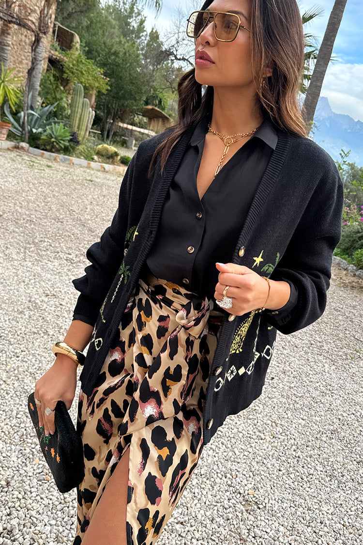 NEVER FULLY DRESSED Brown Leopard Jaspre Skirt
