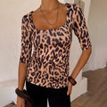 NEVER FULLY DRESSED Leopard Jersey Top