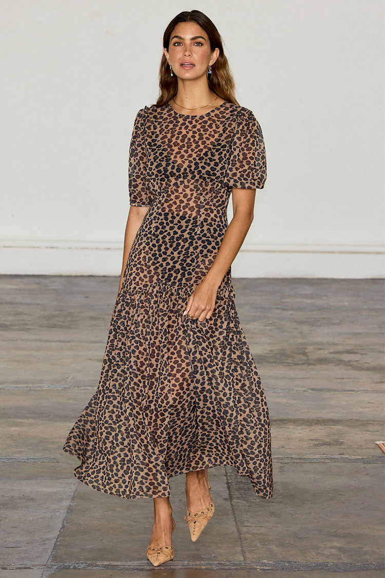 NEVER FULLY DRESSED Leopard Lucia Dress