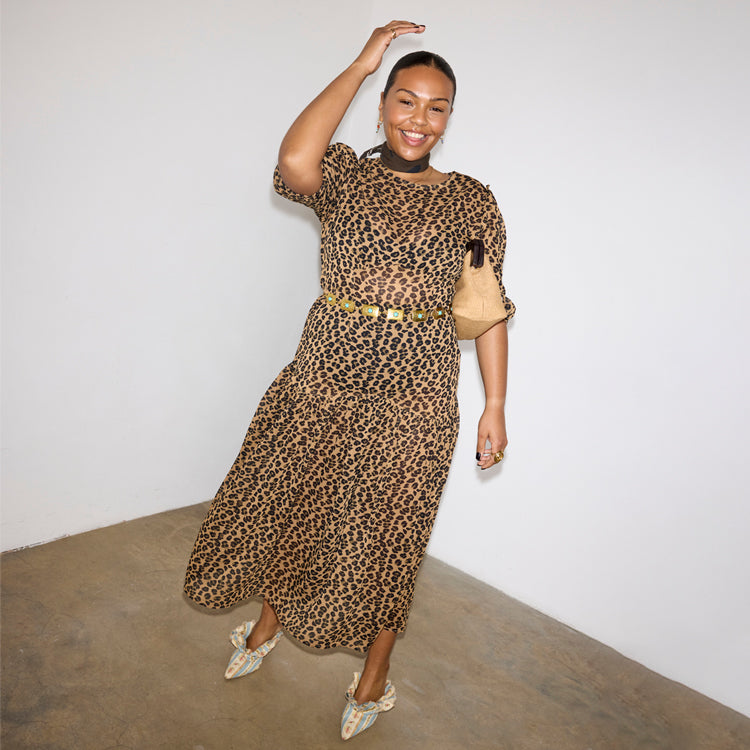 NEVER FULLY DRESSED Leopard Lucia Dress