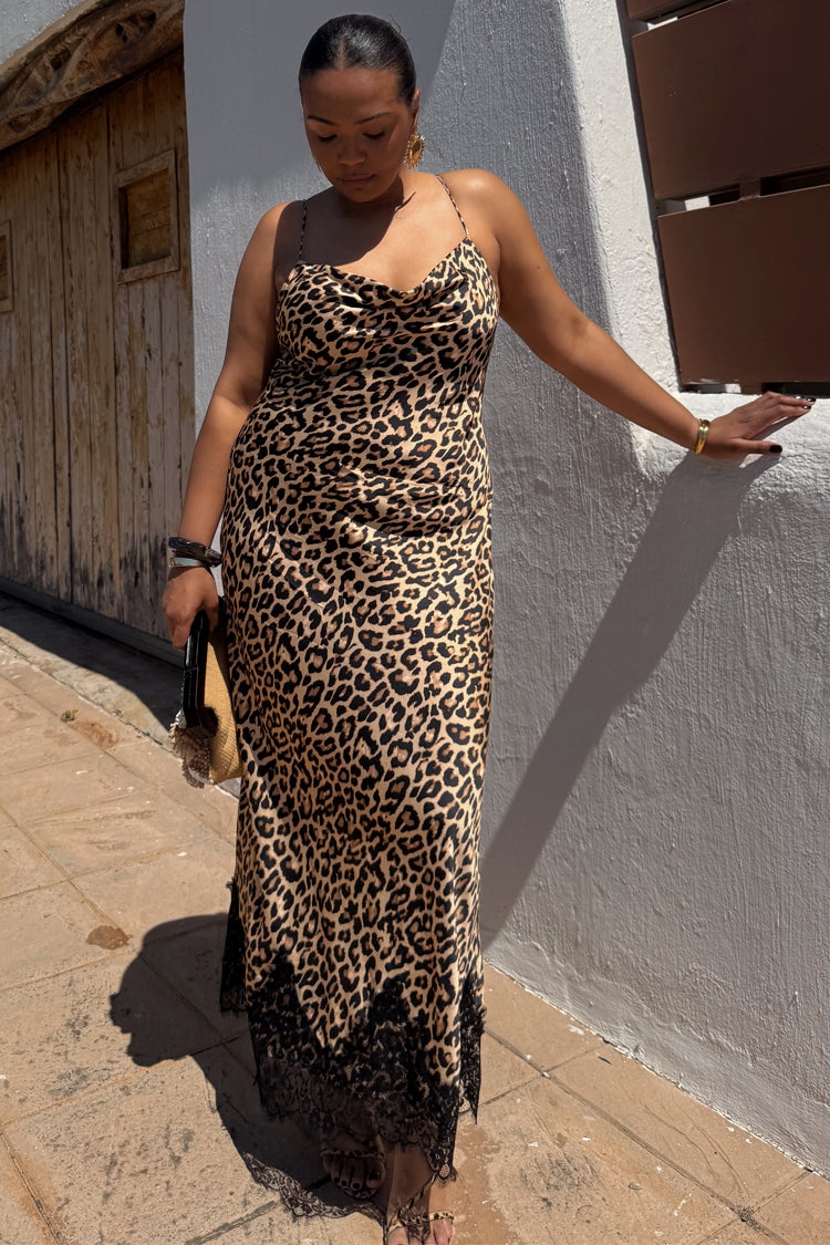 NEVER FULLY DRESSED Leopard Lace Patti Dress