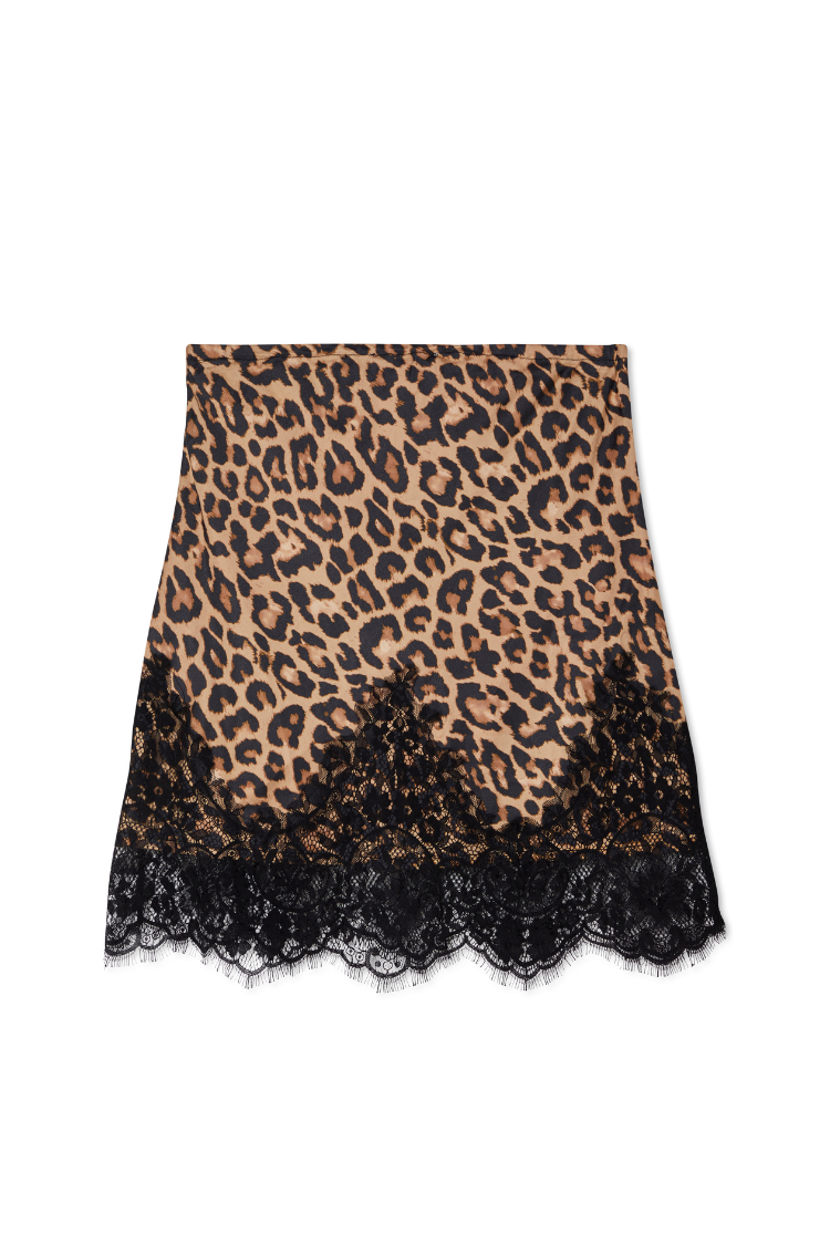 NEVER FULLY DRESSED Leopard Lace Maeva Skirt