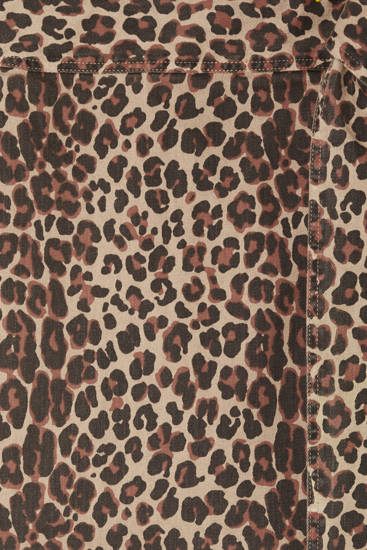 NEVER FULLY DRESSED Leopard Lucia Mini Denim Jaspre Skirt