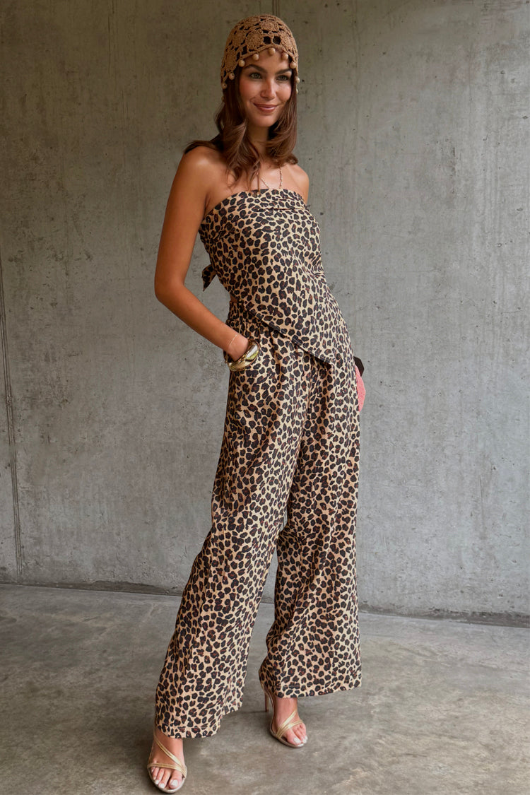 NEVER FULLY DRESSED Lucia Leopard Elissa Trousers