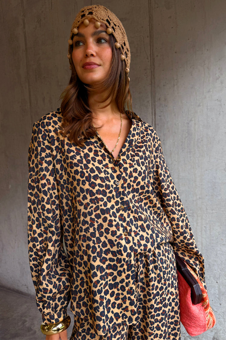 NEVER FULLY DRESSED Lucia Leopard Miley Shirt
