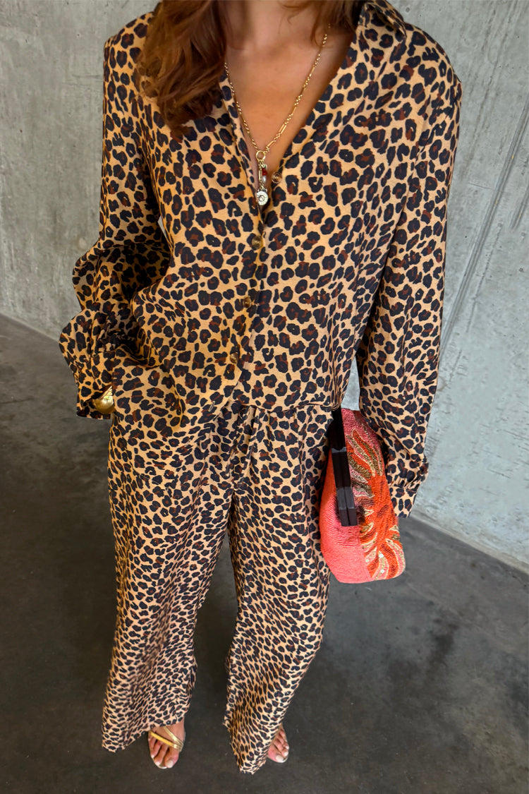 NEVER FULLY DRESSED Lucia Leopard Elissa Trousers Petite