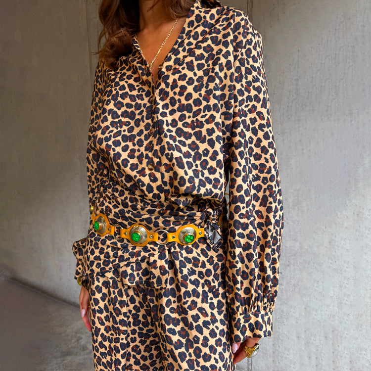 NEVER FULLY DRESSED Lucia Leopard Miley Shirt