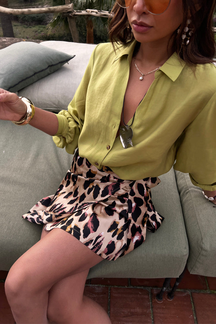 NEVER FULLY DRESSED Leopard Mini Jaspre Skirt