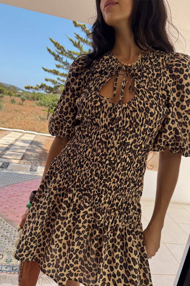 NEVER FULLY DRESSED Leopard Mini Nara Dress