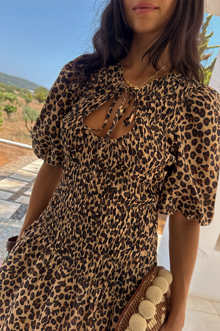 NEVER FULLY DRESSED Leopard Mini Nara Dress