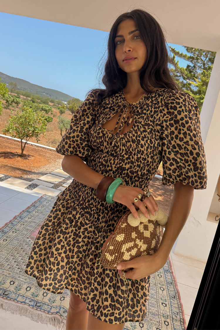 NEVER FULLY DRESSED Leopard Mini Nara Dress