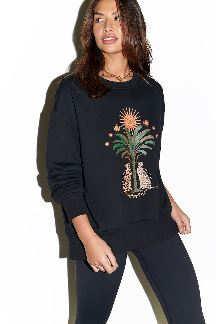 NEVER FULLY DRESSED Black Running Wilder Sweatshirt