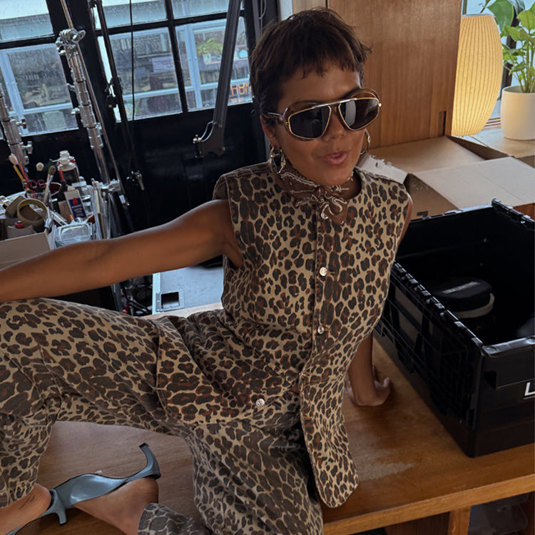 NEVER FULLY DRESSED Leopard Waistcoat