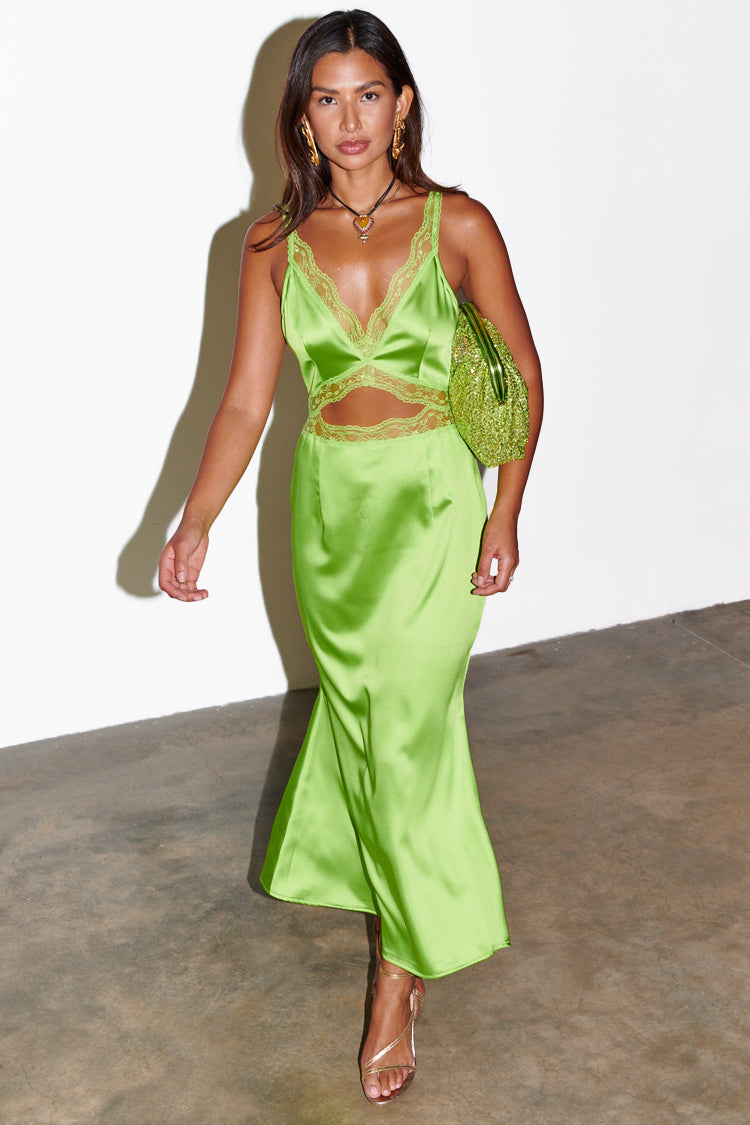 NEVER FULLY DRESSED Lime Mimi Dress