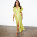 NEVER FULLY DRESSED Lime Mosaic Lindos Dress