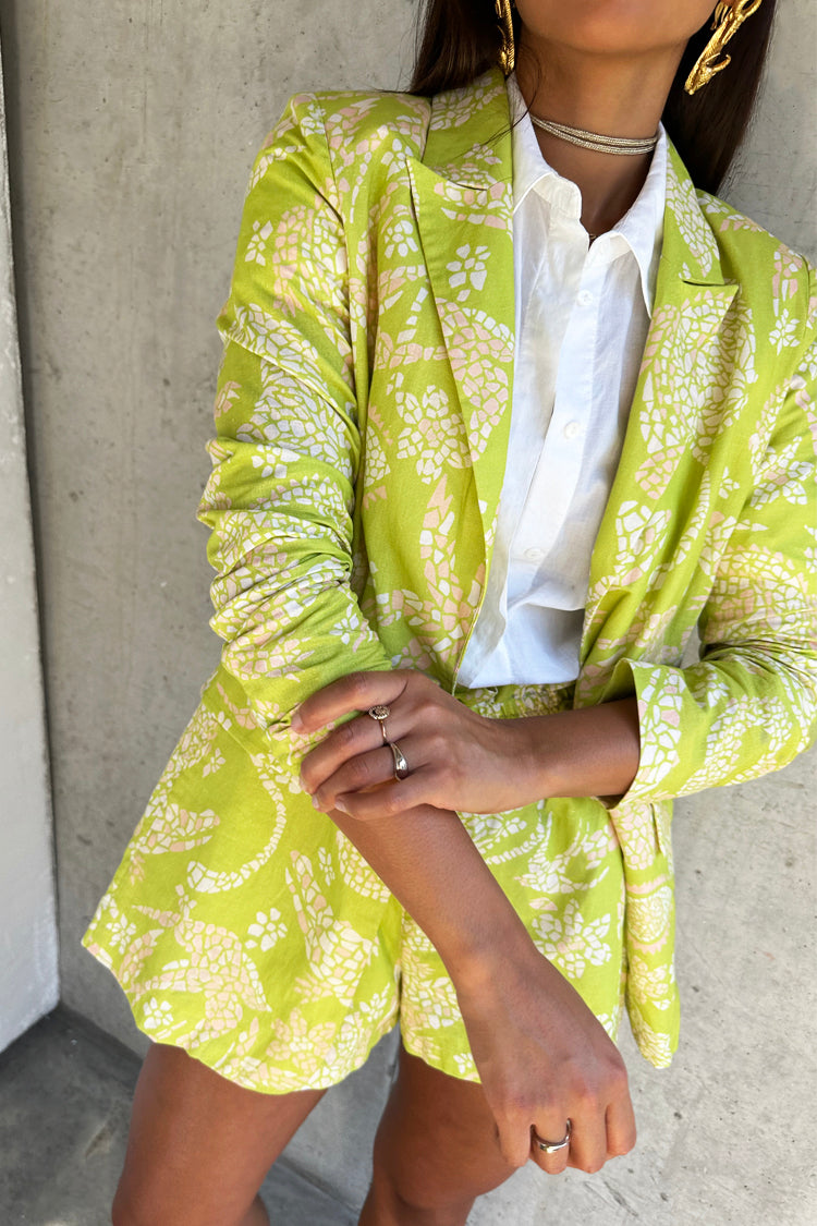 NEVER FULLY DRESSED Lime Mosaic Taylor Blazer