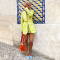 NEVER FULLY DRESSED Lime Mosaic Taylor Blazer