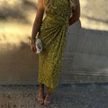 NEVER FULLY DRESSED Lime Sequin Jaspre Skirt
