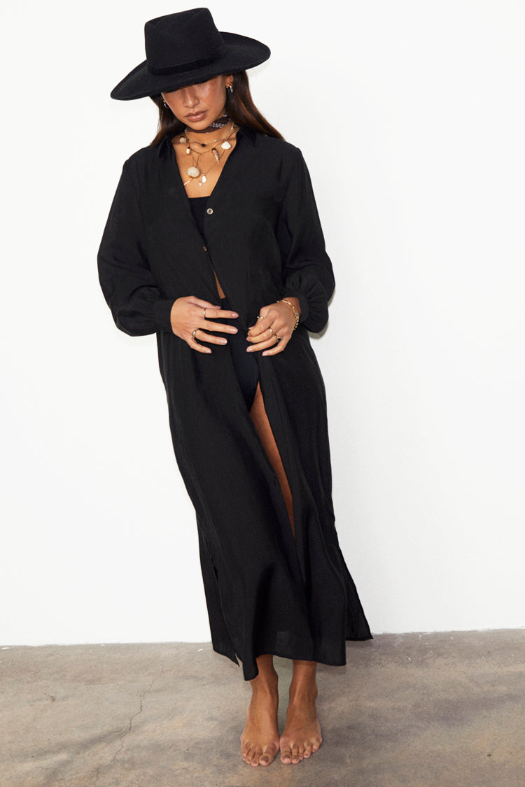 NEVER FULLY DRESSED Black Longlined Running Wilder Miley Shirt