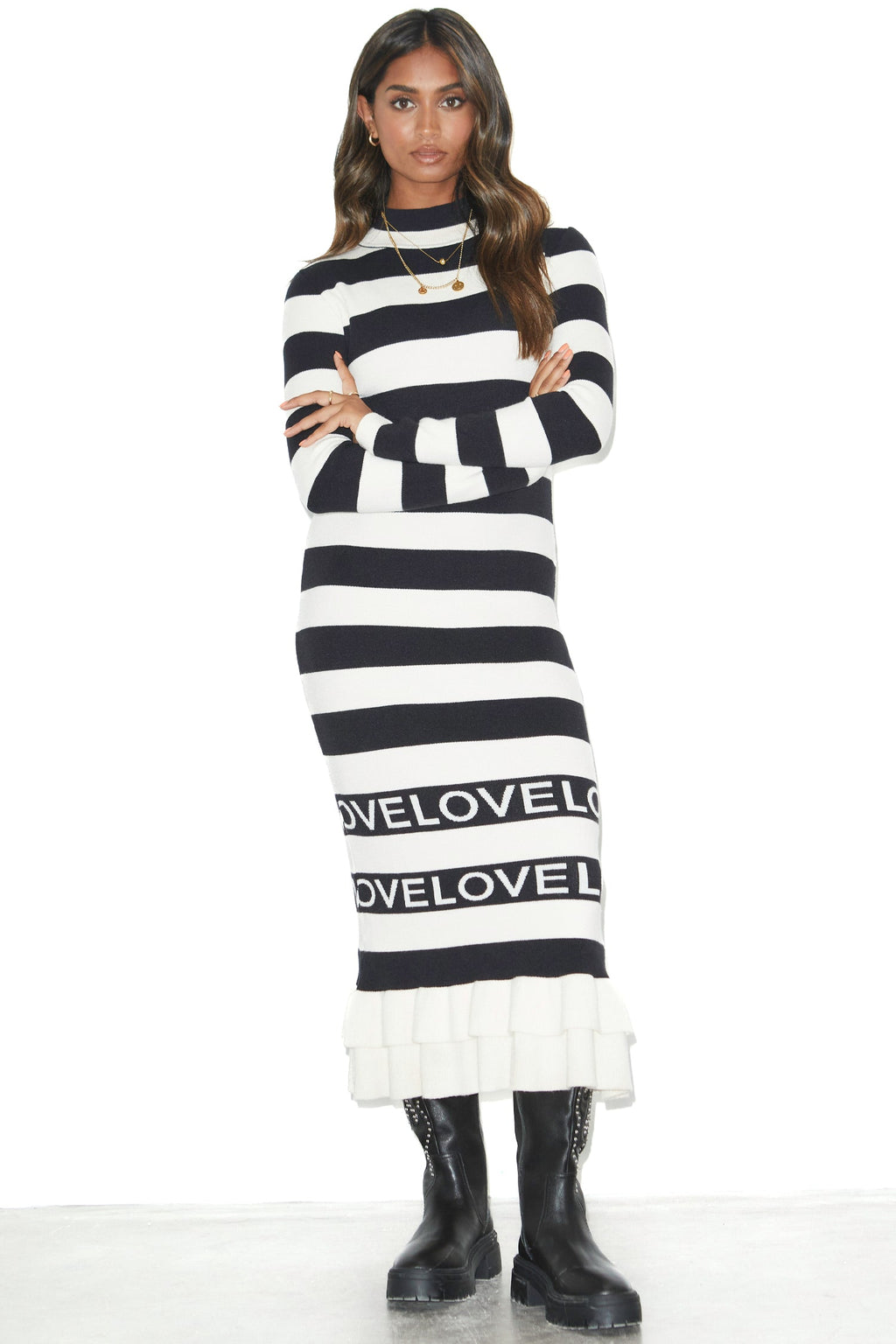  Love Ruffle Midi Dress
