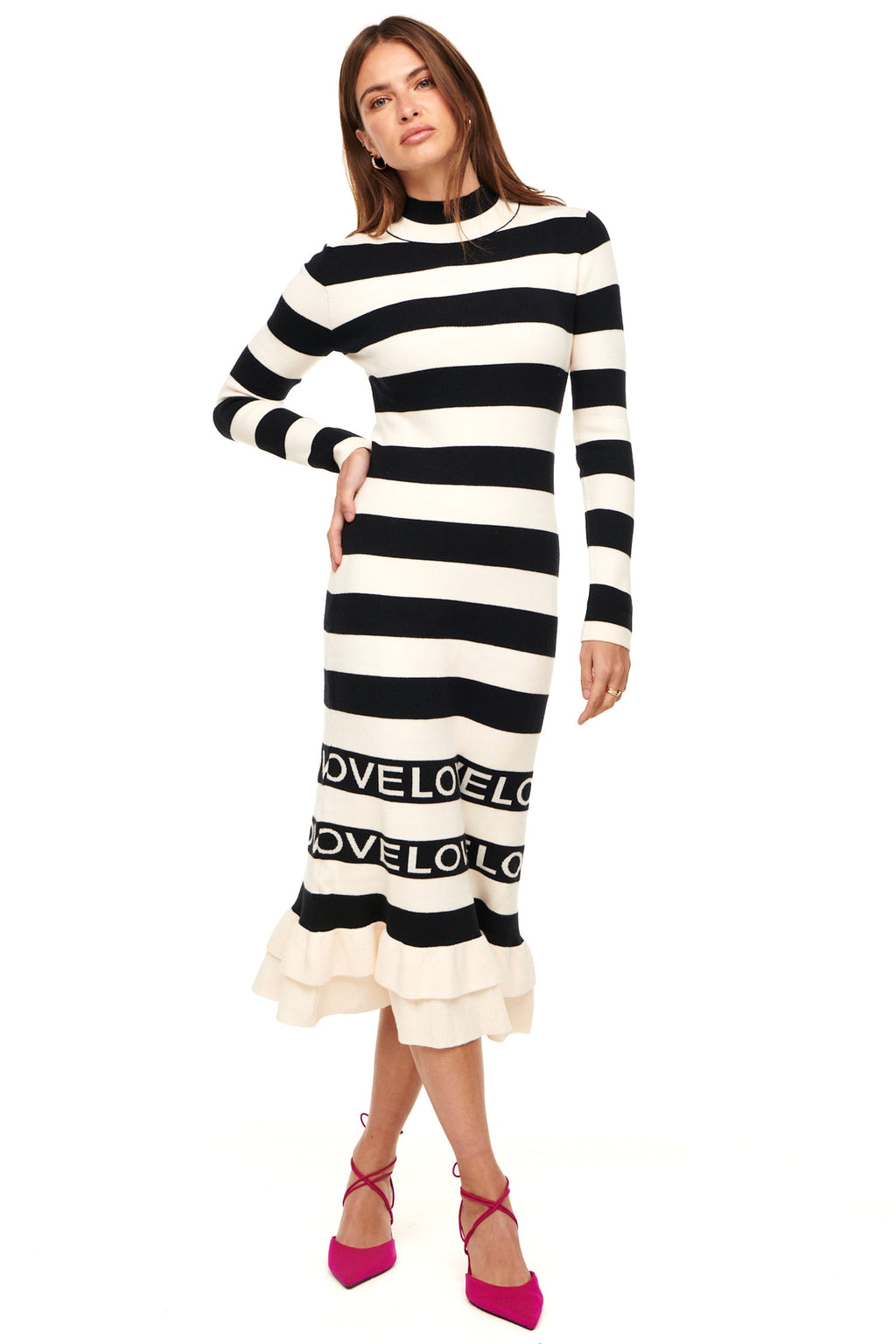  Love Ruffle Midi Dress