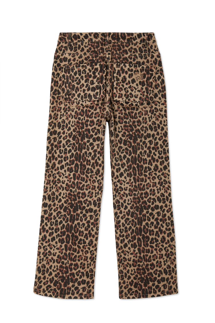 NEVER FULLY DRESSED Leopard Lucia Scallop Detail Jeans