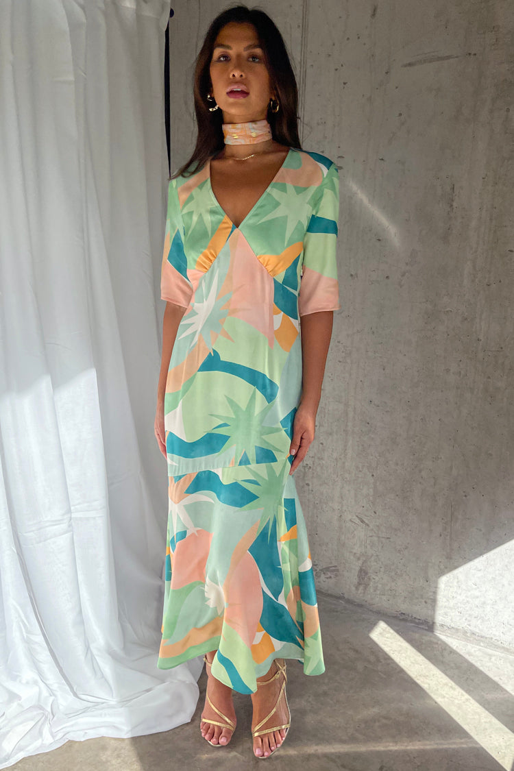 NEVER FULLY DRESSED Sage Lyra Poppy Midi Dress