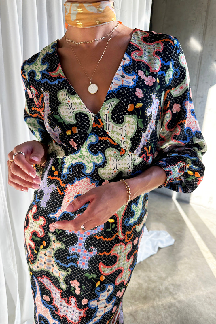 NEVER FULLY DRESSED Black Magnolia Louella Dress