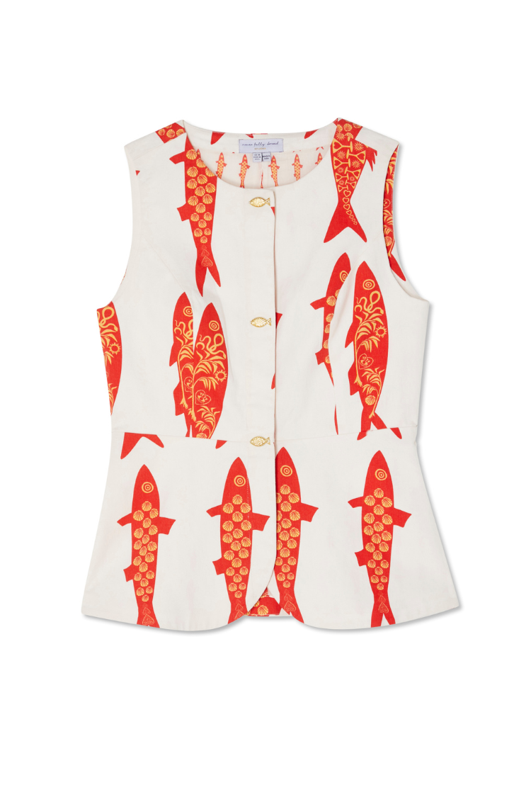 NEVER FULLY DRESSED Cream Marina Sol Waistcoat