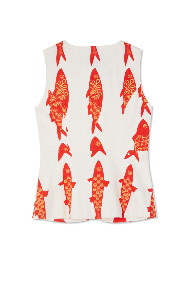 NEVER FULLY DRESSED Cream Marina Sol Waistcoat