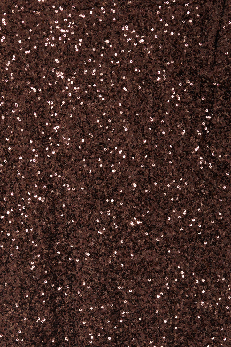 NEVER FULLY DRESSED Chocolate Sequin Mini Jaspre Skirt Petite