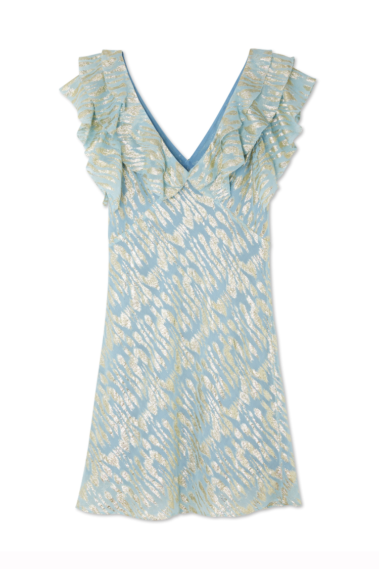 NEVER FULLY DRESSED Blue Jacquard Mini Tilda