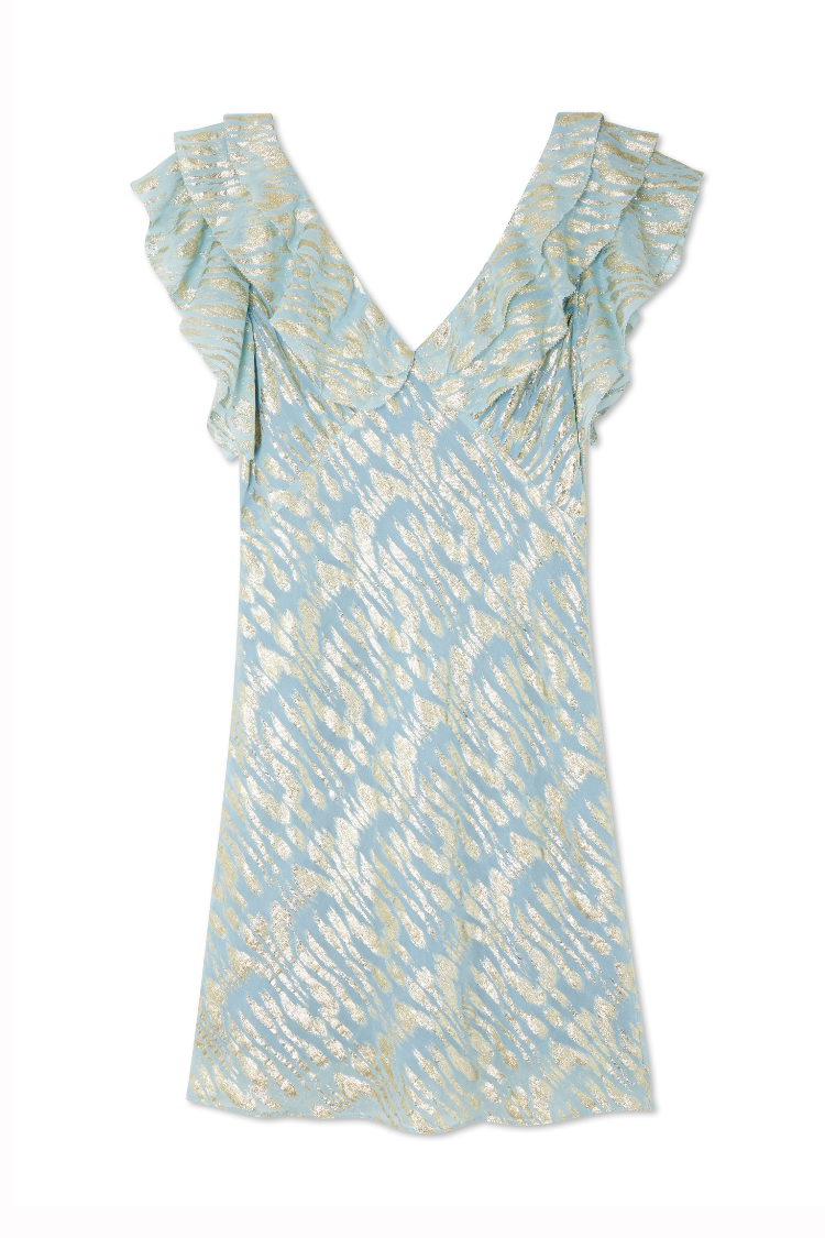 NEVER FULLY DRESSED Blue Jacquard Mini Tilda