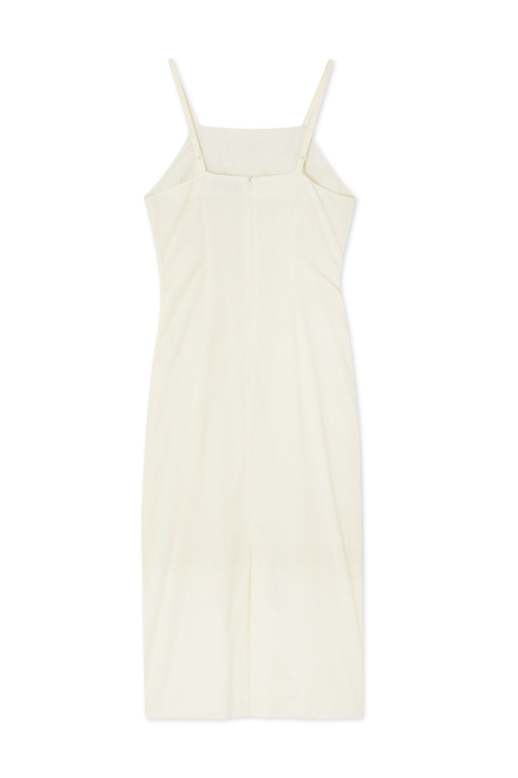 NEVER FULLY DRESSED Cream Mirror Taliah Midi Dress