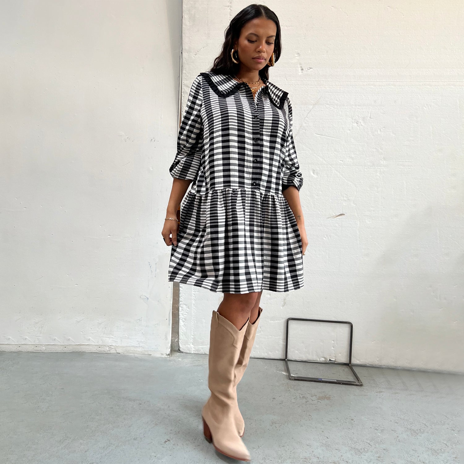  Check Mini Molly Dress