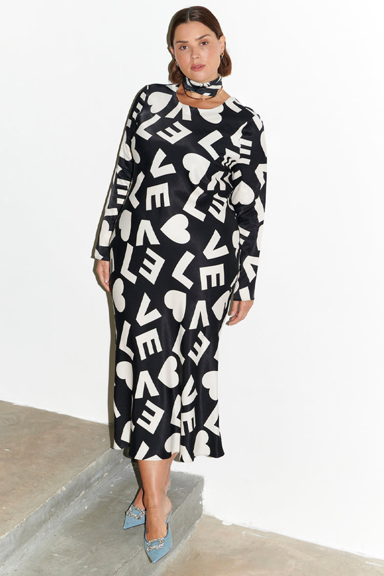 NEVER FULLY DRESSED Mono Love Midaxi Dress