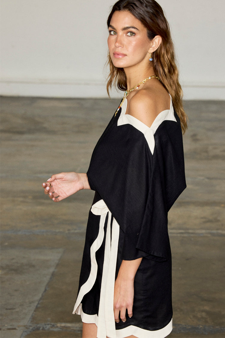 NEVER FULLY DRESSED Mono Scallop Tilly Top