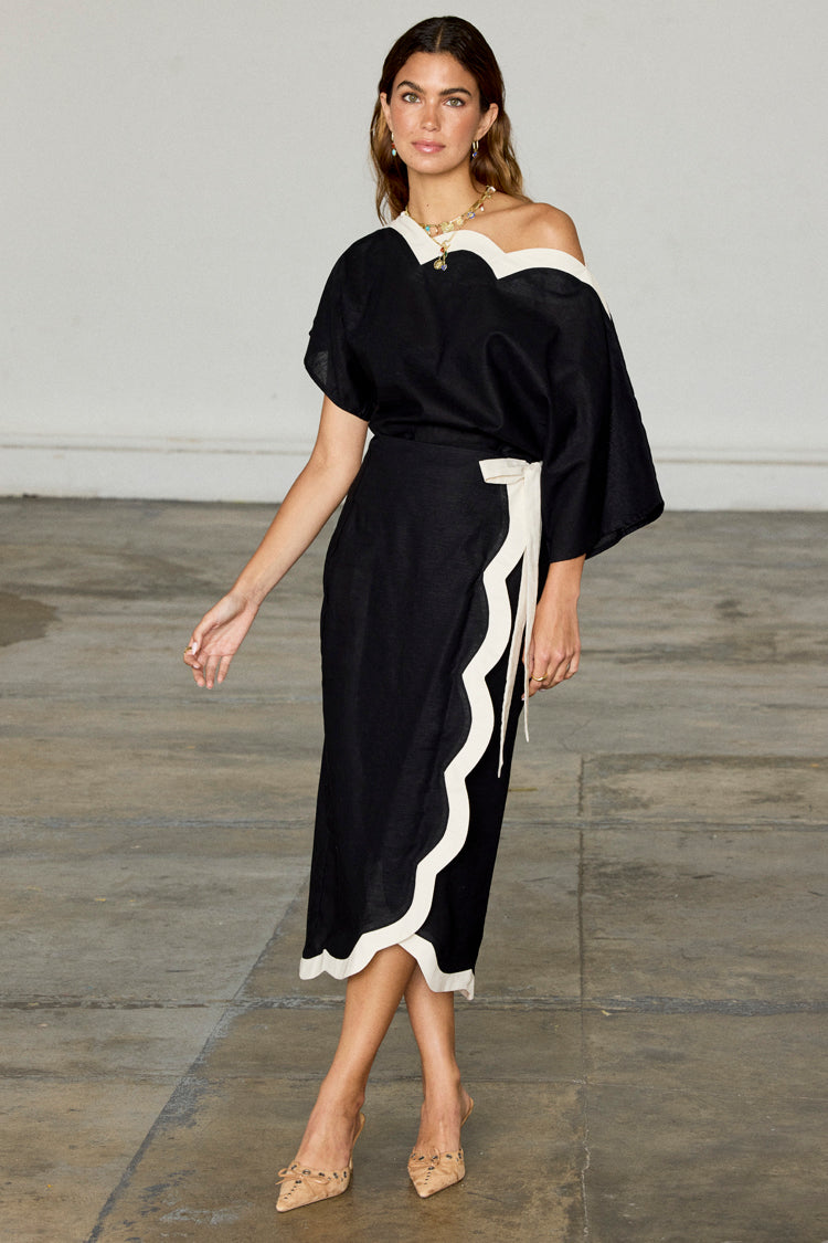 NEVER FULLY DRESSED Mono Scallop Tilly Top